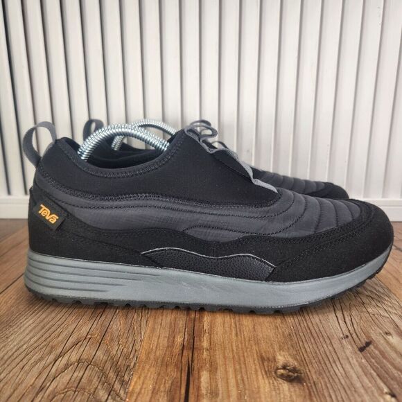 Teva ReEMBER Vistaverse 1129570 Mens Sz 9 Black Slip On Casual Sneaker Shoes NEW - Picture 1 of 10